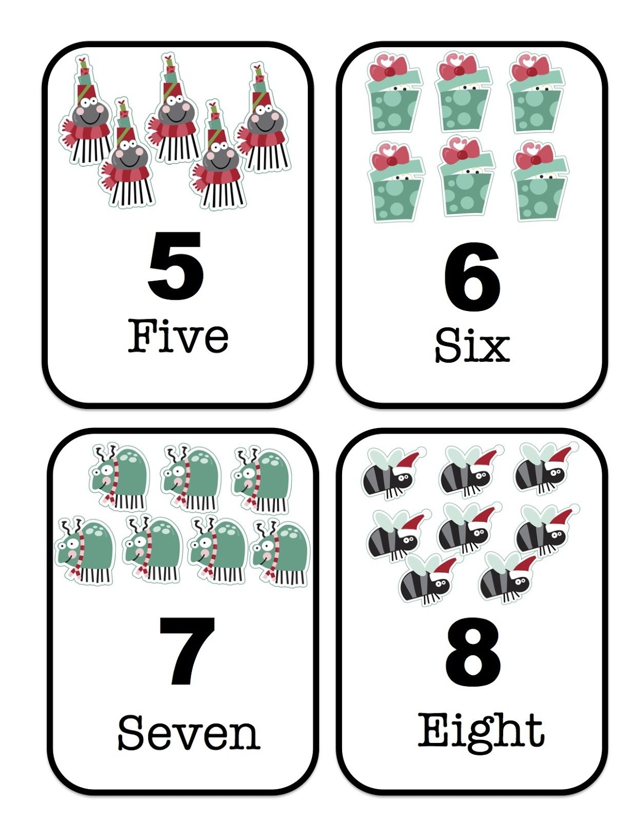 1 20 Number Cards Printable
