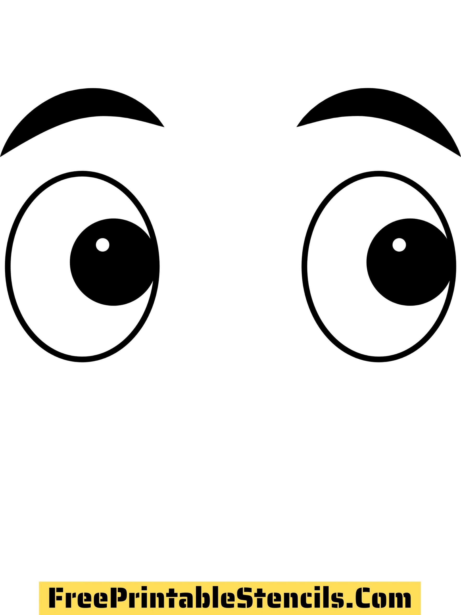  1 Free Printable Eyes Template Stencils