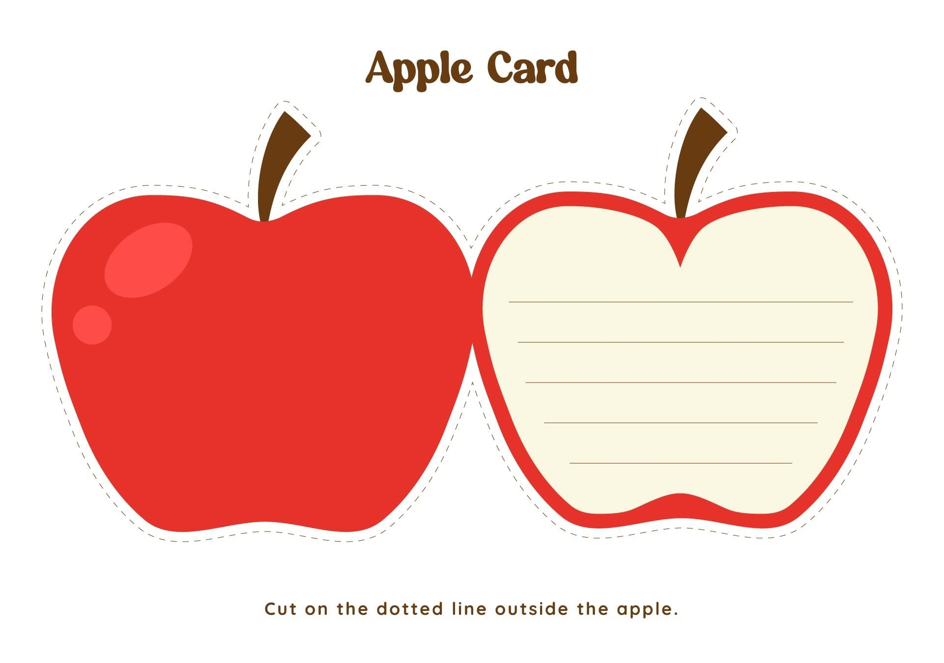 10 Best Apple Shape Printable Templates