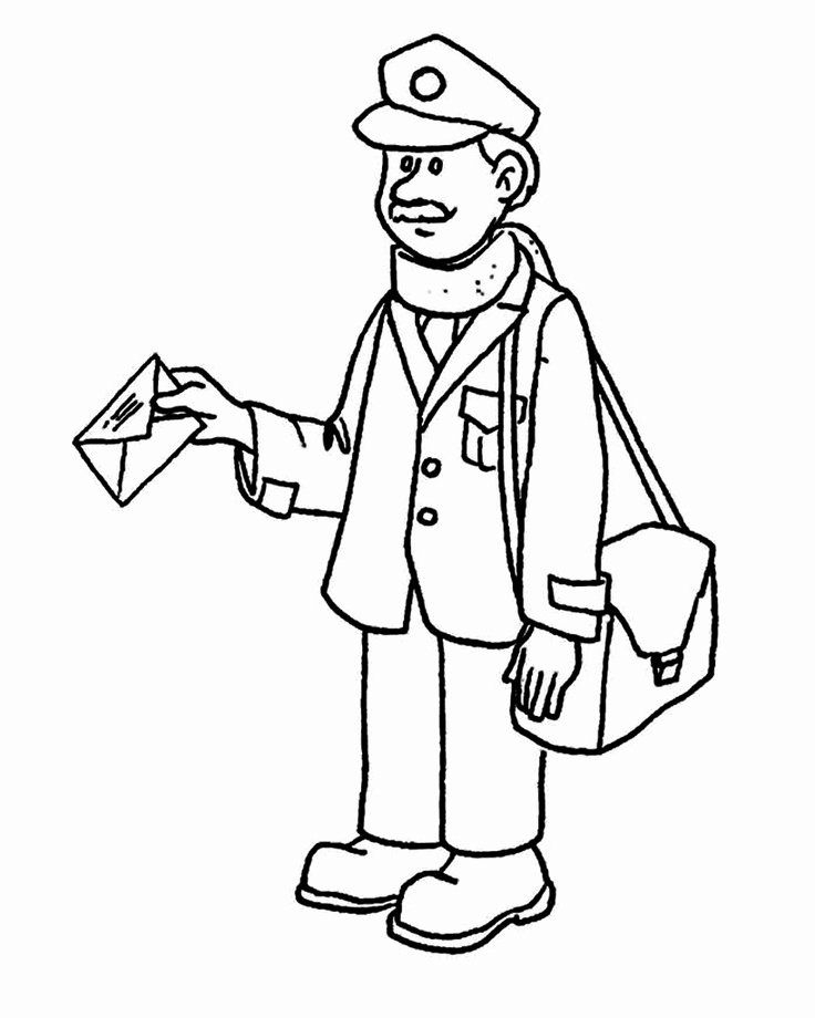 10 Best Mail Man Coloring Pages