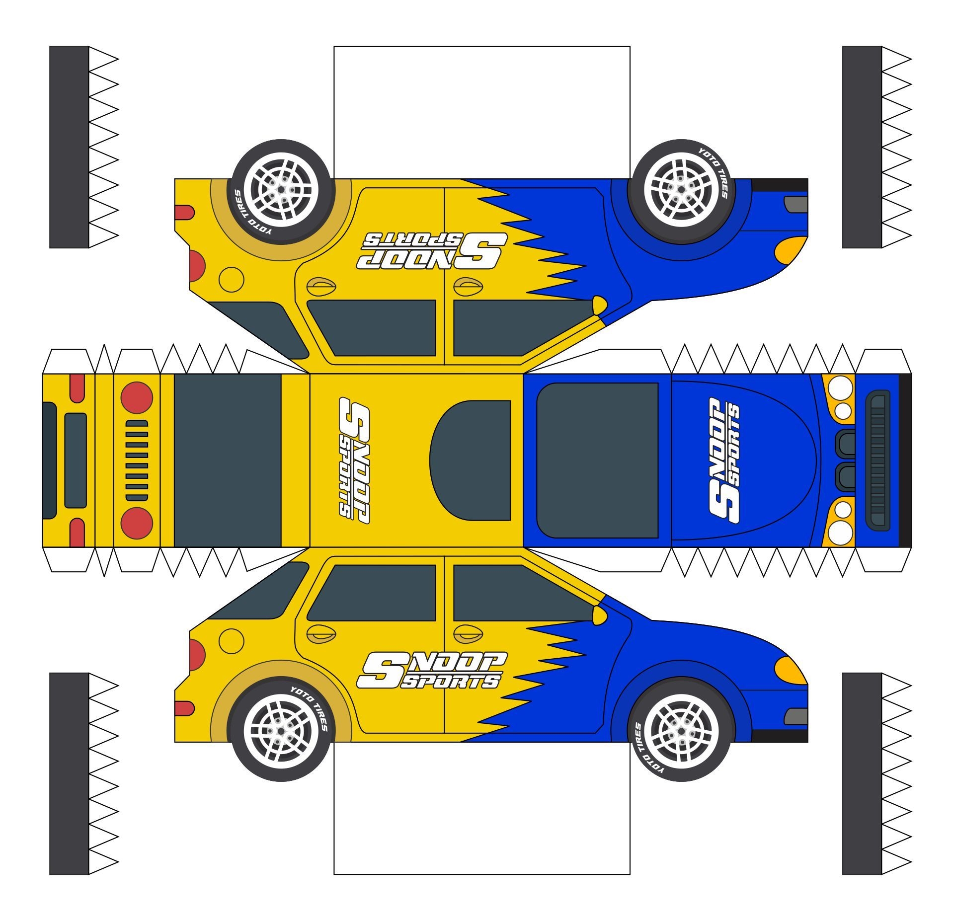 10 Best Printable 3D Cars Paper Crafts Templates PDF For Free At
