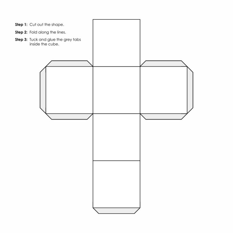 cube printable template