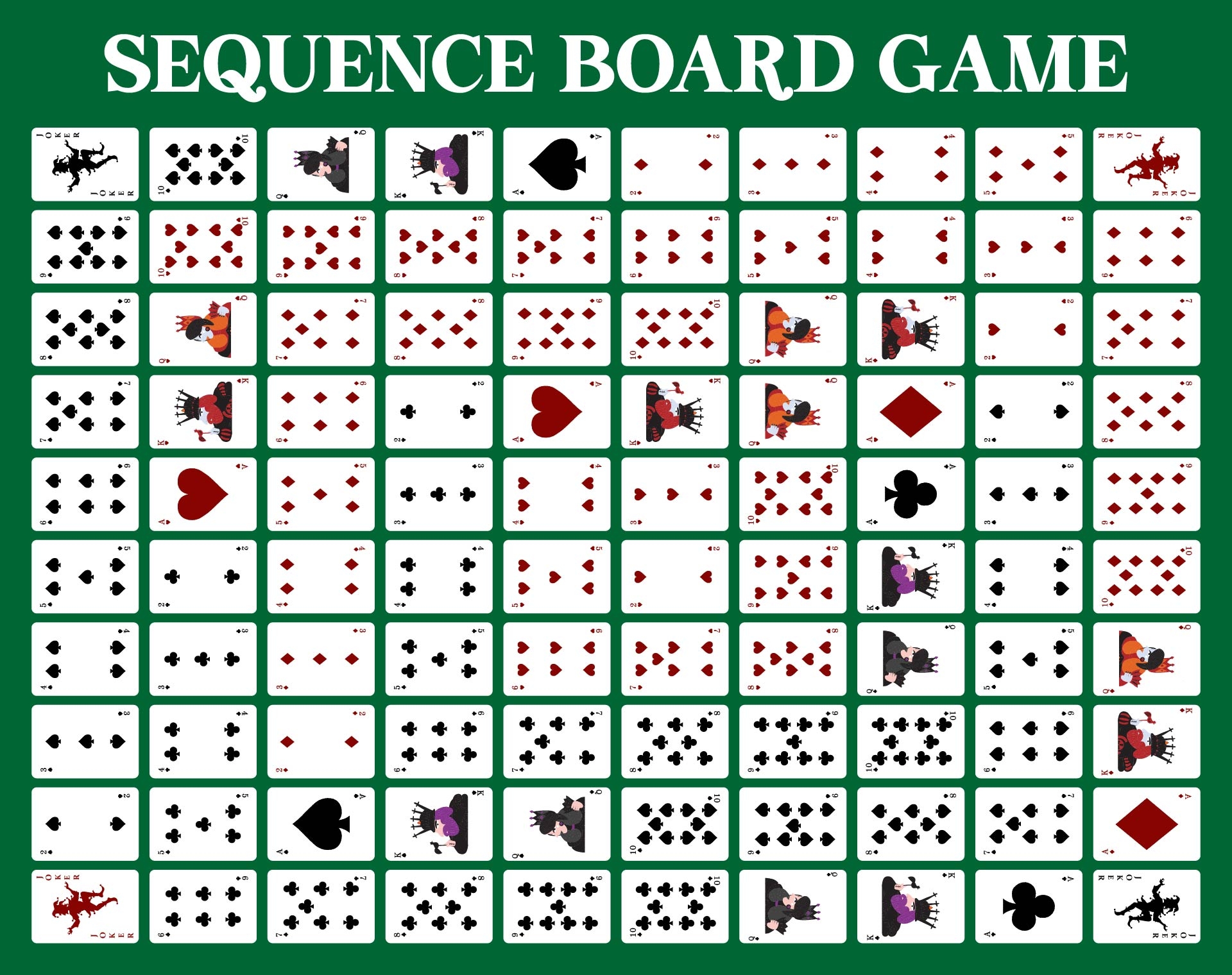 printable sequence board game rules pdf