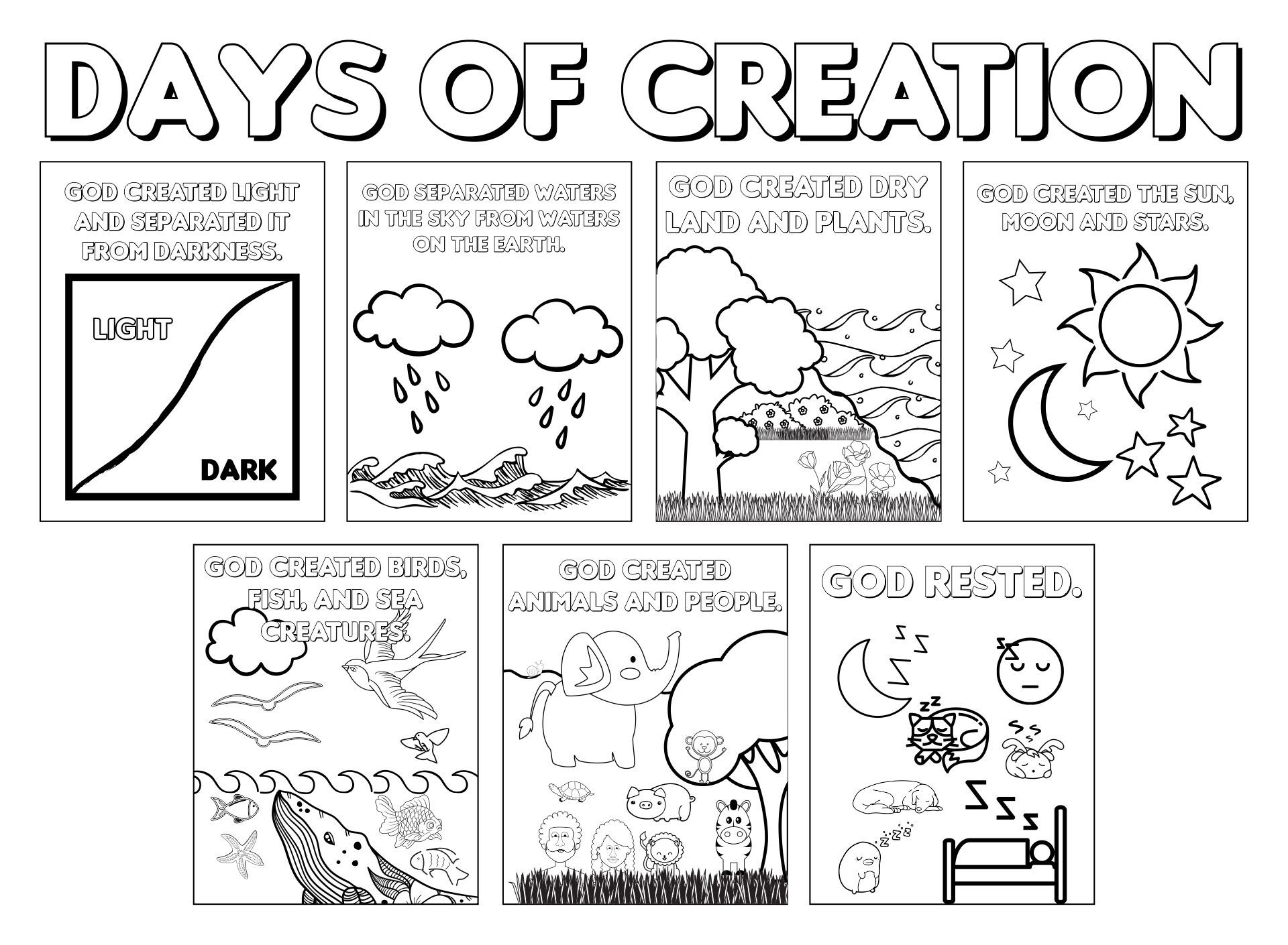 10 Best Story Of Creation Printable PDF