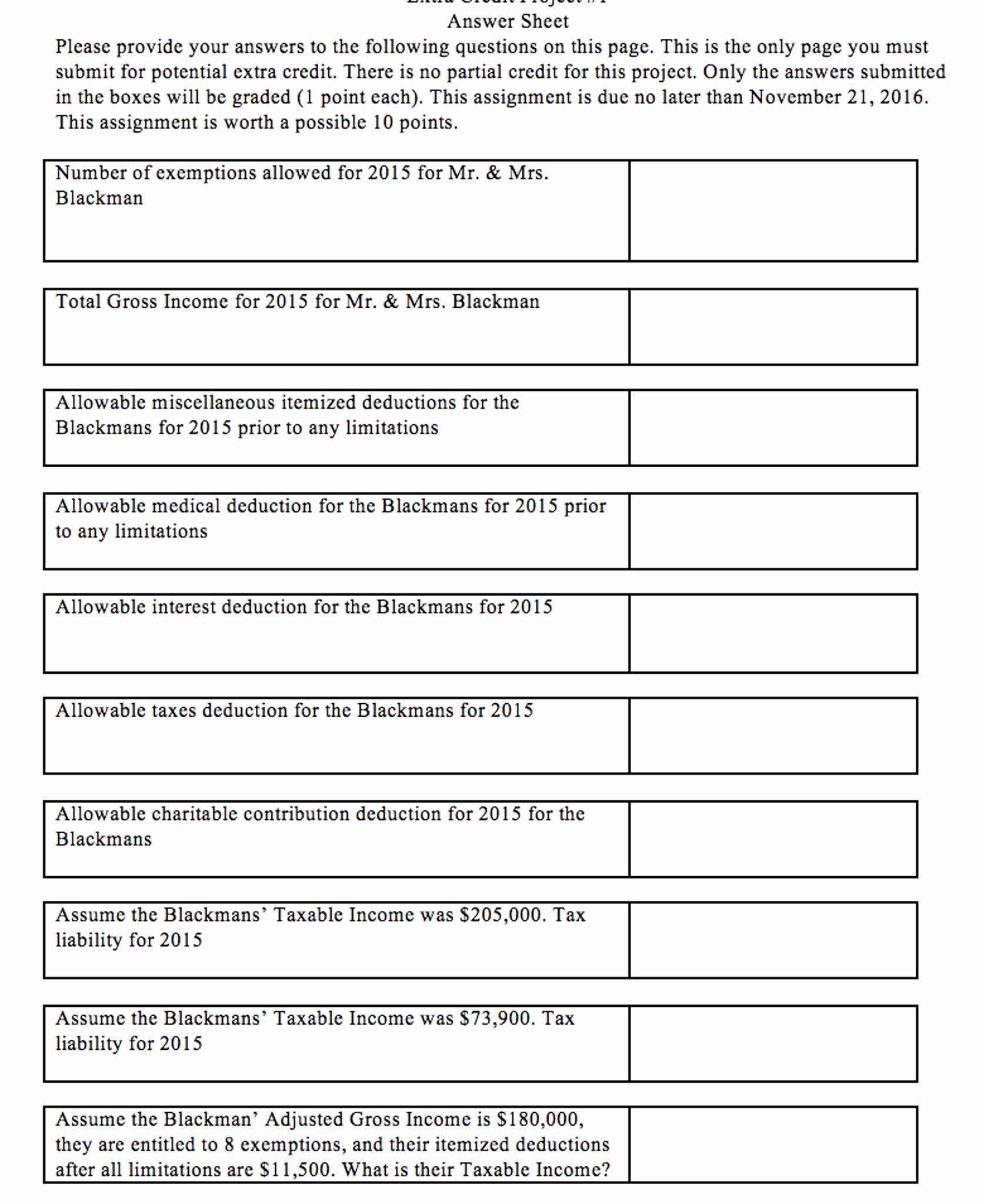 10 Itemized Deductions Worksheet Worksheets Decoomo