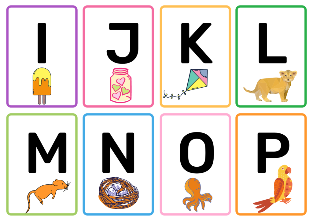 small alphabet flash cards printable