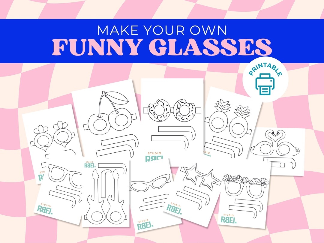 paper glasses template for kids