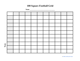 100 Square Grid Football Template Download Printable PDF Templateroller