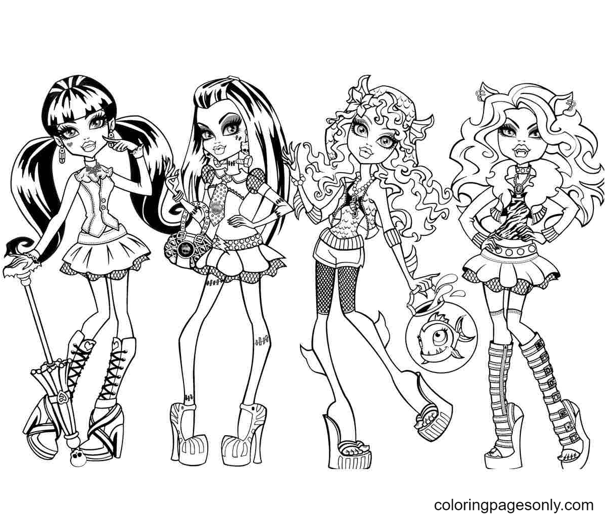 free coloring pages monster high
