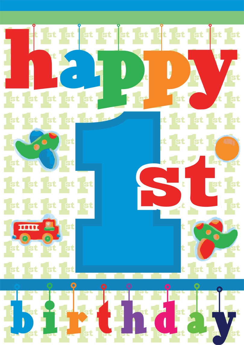 11 Gorgeous Printable Birthday Cards For 1 Year Olds PRINTBIRTHDAY CARDS