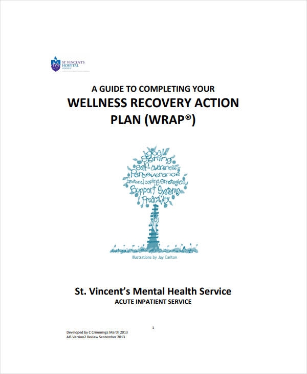free printable wellness recovery action plan template