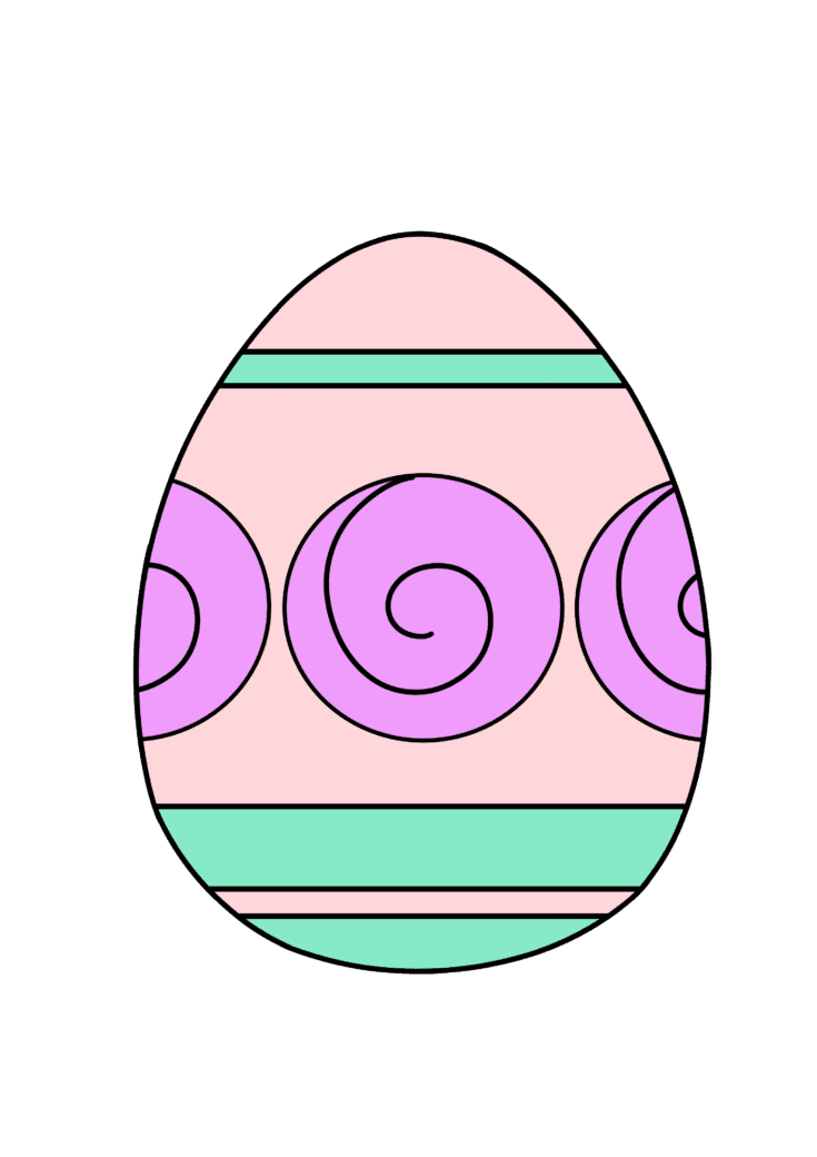 12 Free Printable Colored Easter Eggs