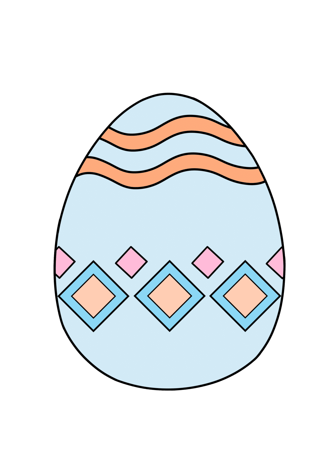 12 Free Printable Colored Easter Eggs