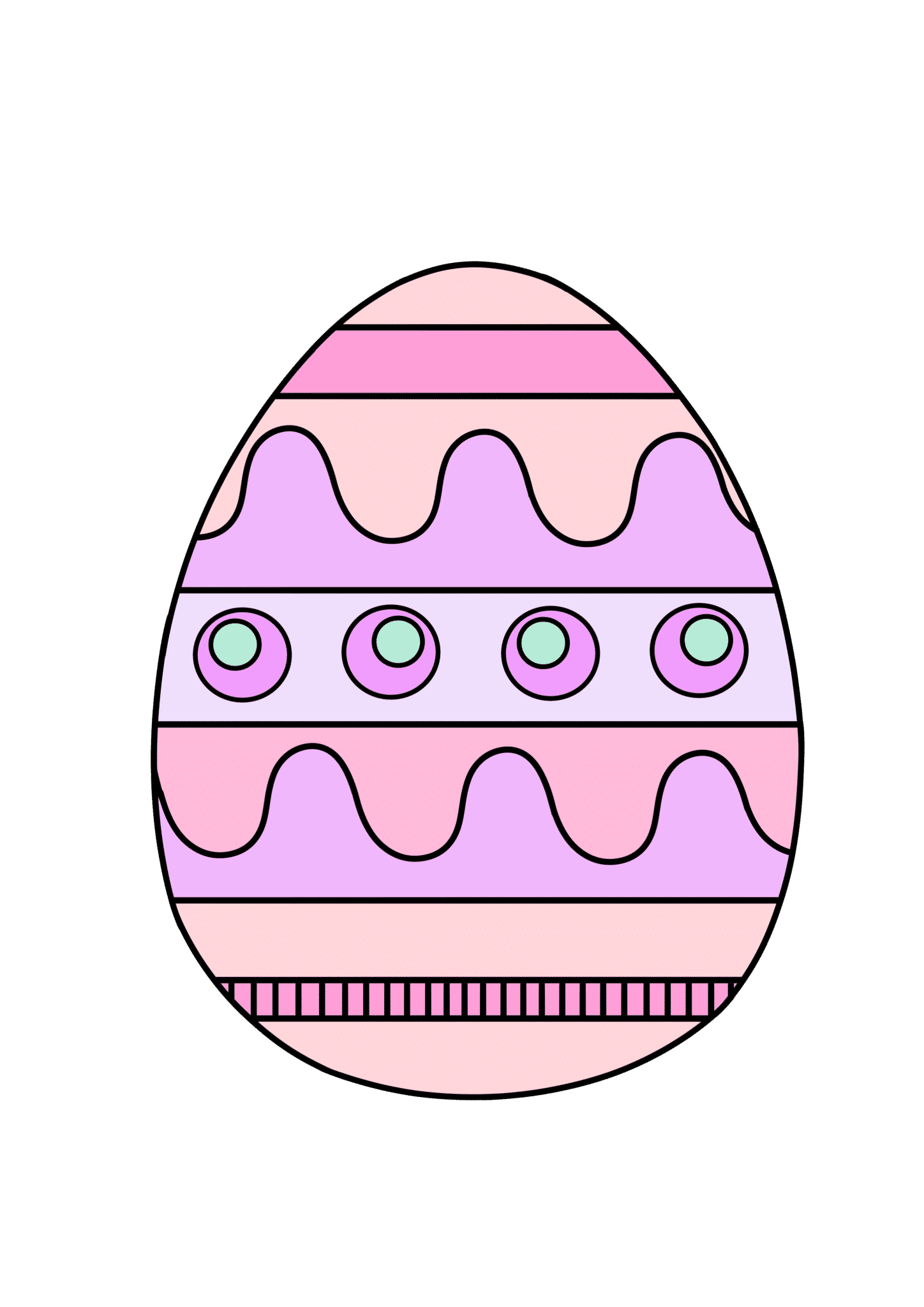 12 Free Printable Colored Easter Eggs