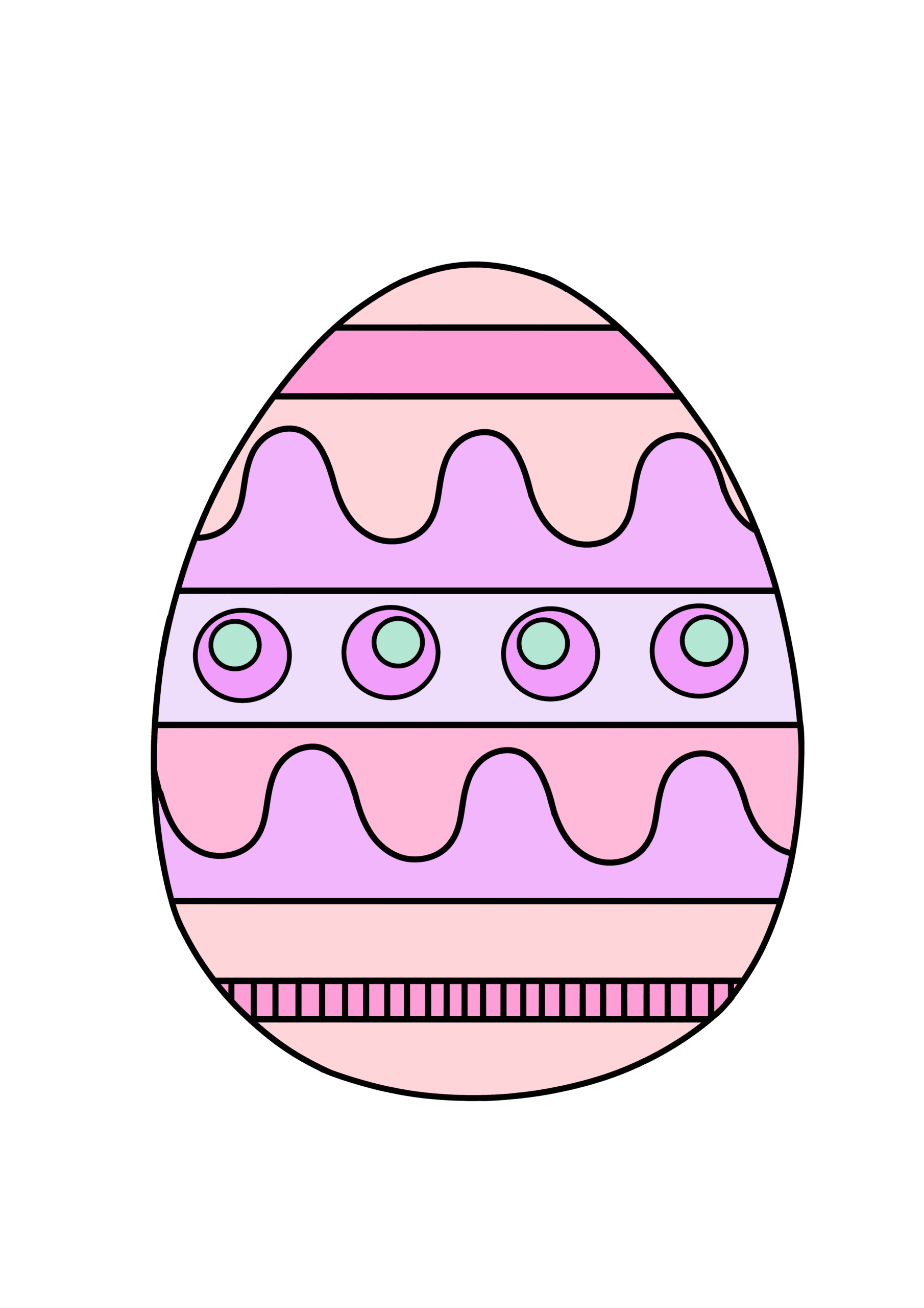 easter eggs to color printable