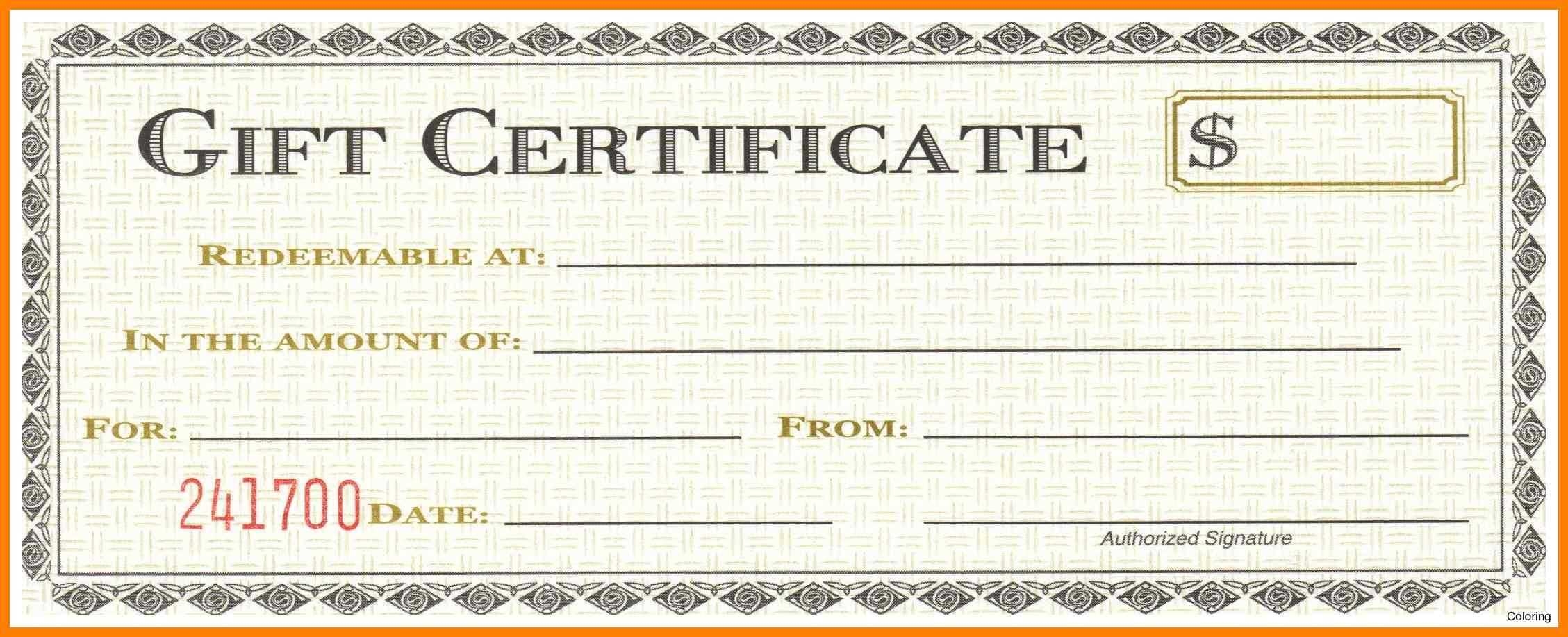 12 Free Printable Gift Certificate Template Word St Inside Printable