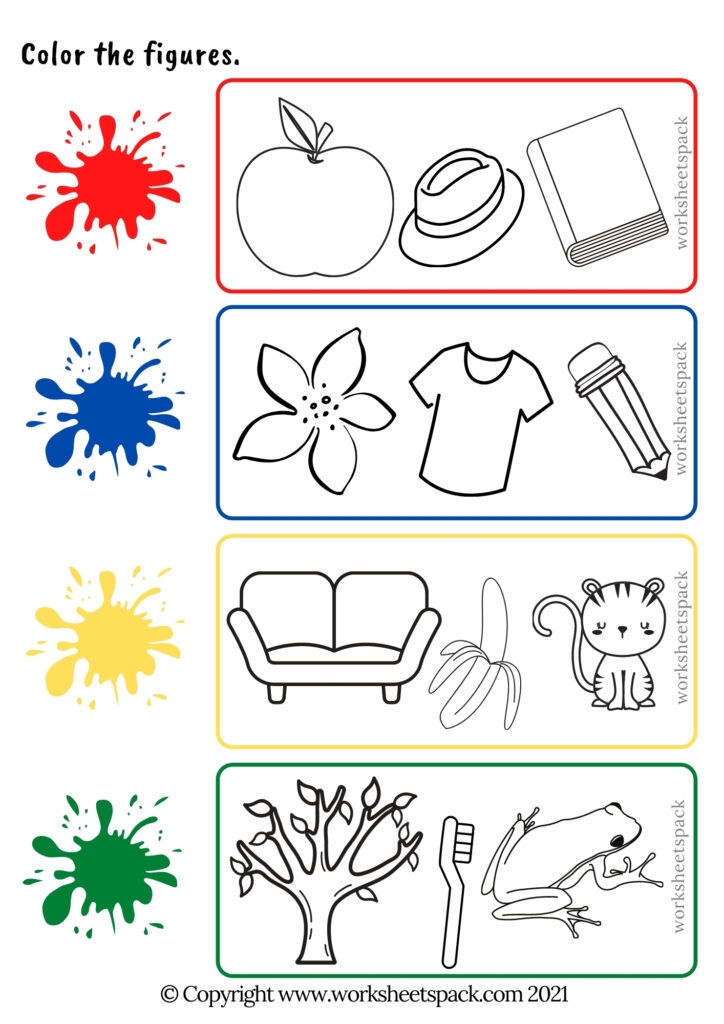 color worksheet for preschool