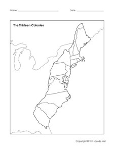 13 Colonies Map Quiz 13 Colonies Map Worksheet Blank 13 Colonies Map 