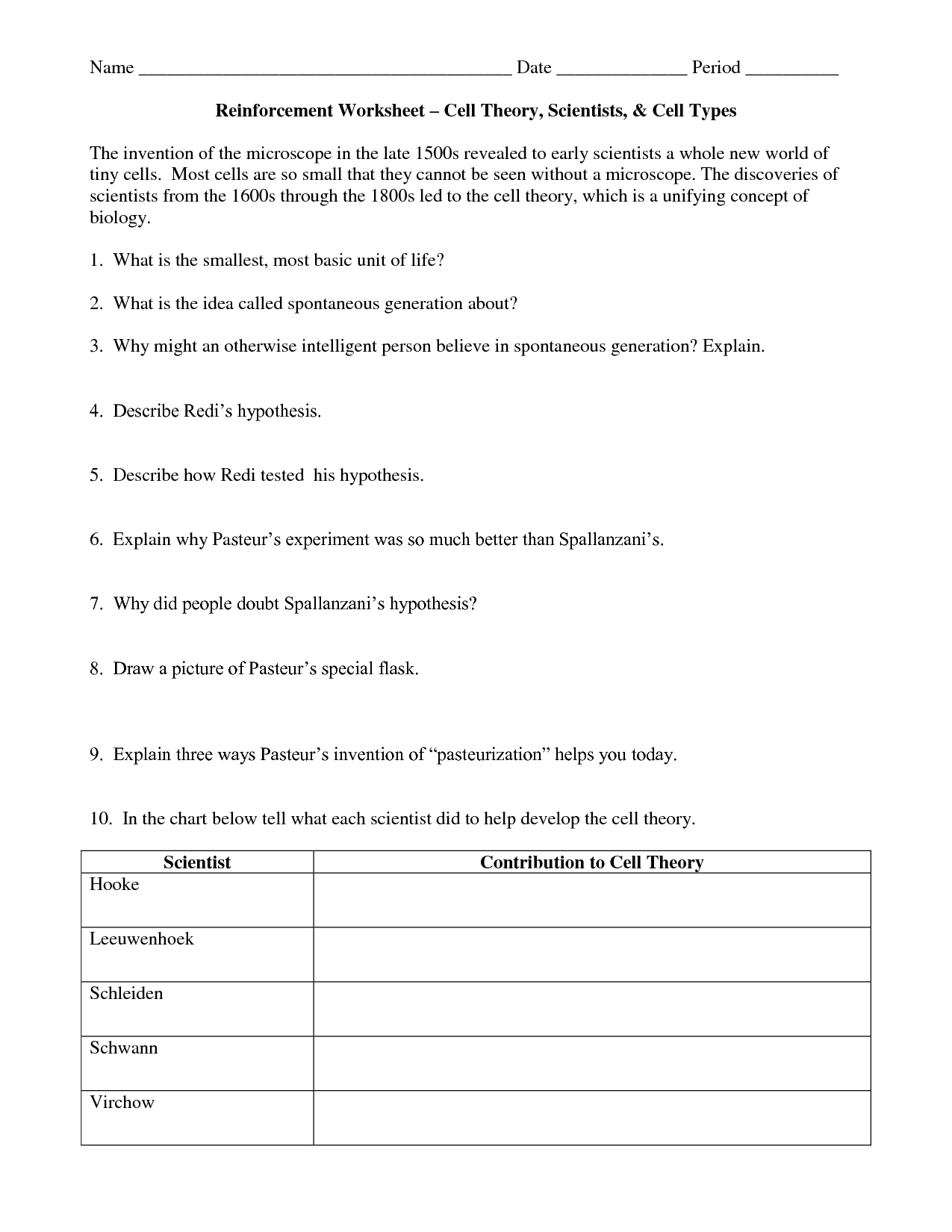 16 Cell Theory Worksheet Answers Free PDF At Worksheeto