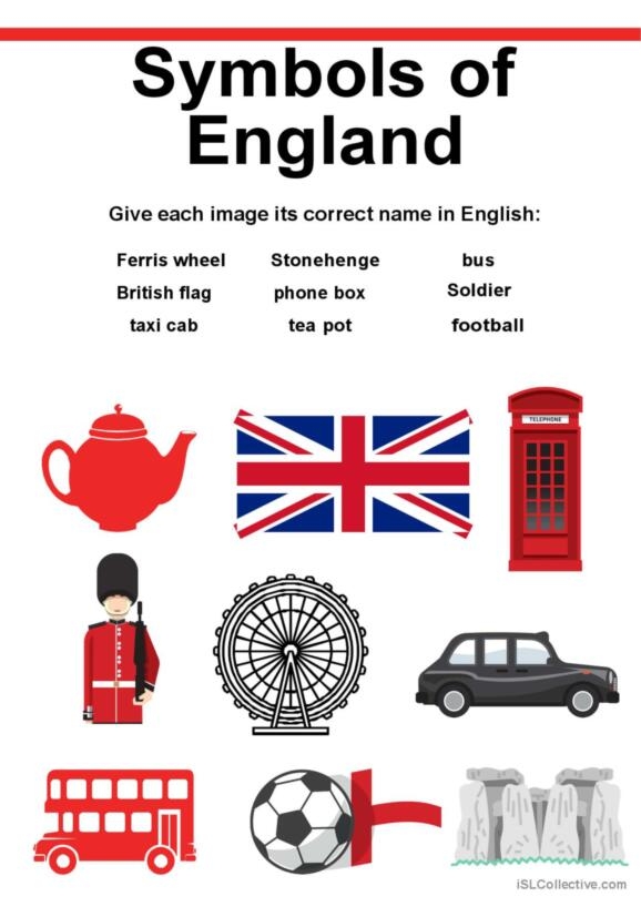 england worksheets