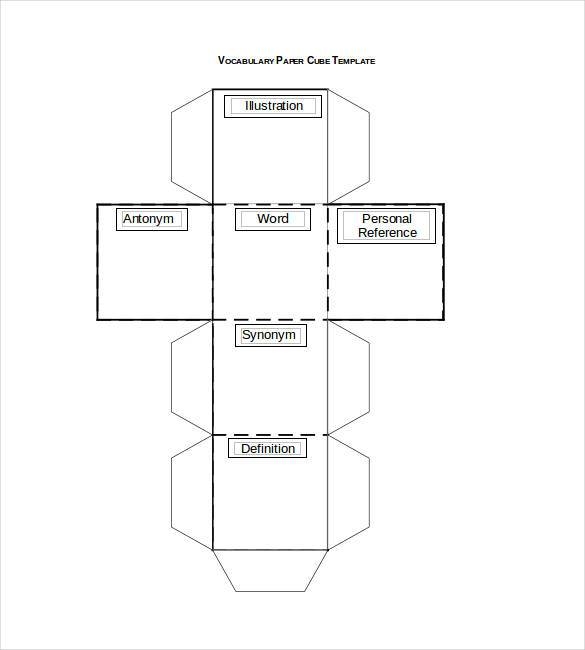 18 Paper Cube Templates PDF DOC
