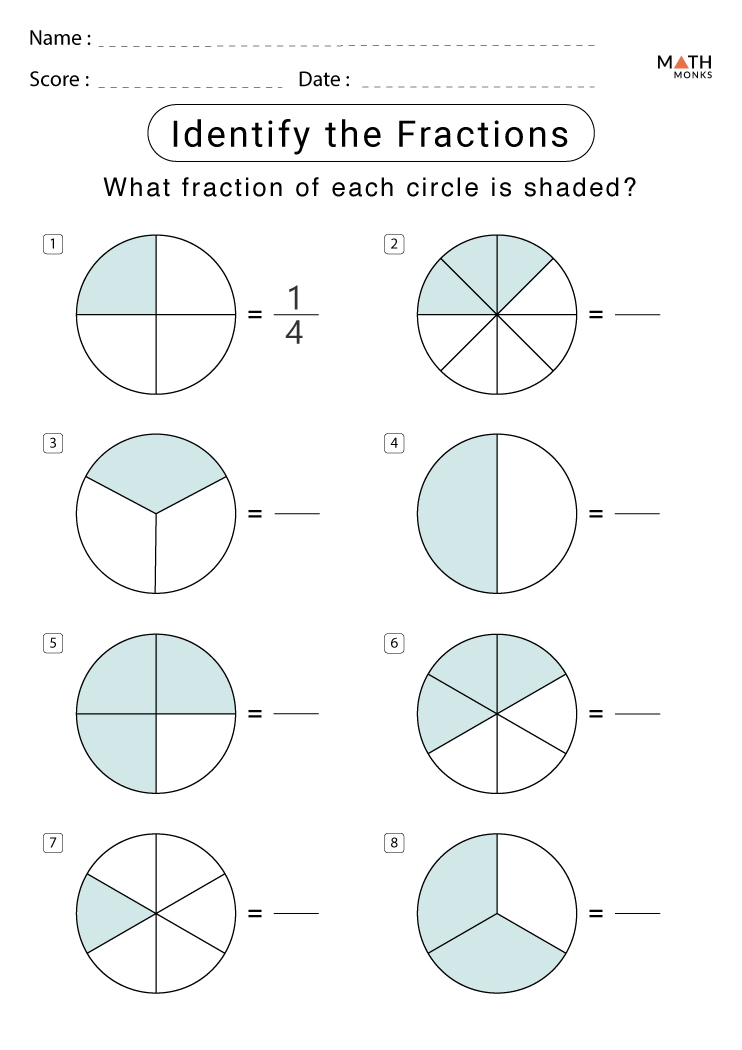 1st Grade Fraction Worksheets With Answer Key Worksheets Library