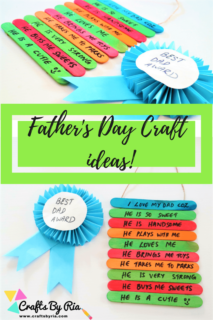 2 Easy Father s Day Craft Ideas For Kids Crafts By Ria Crafts By Ria