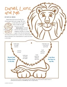 daniel and the lions den worksheets