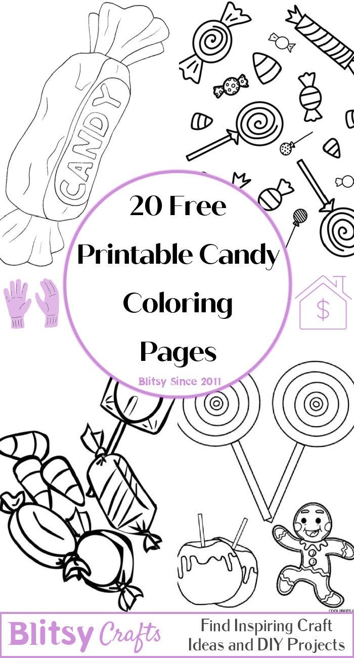free candy coloring pages