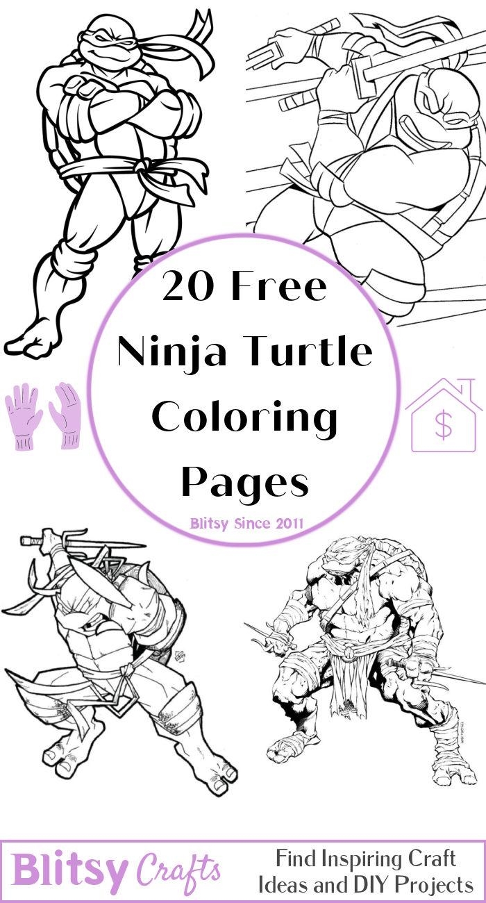 20 Free Ninja Turtle Coloring Pages For Kids And Adults