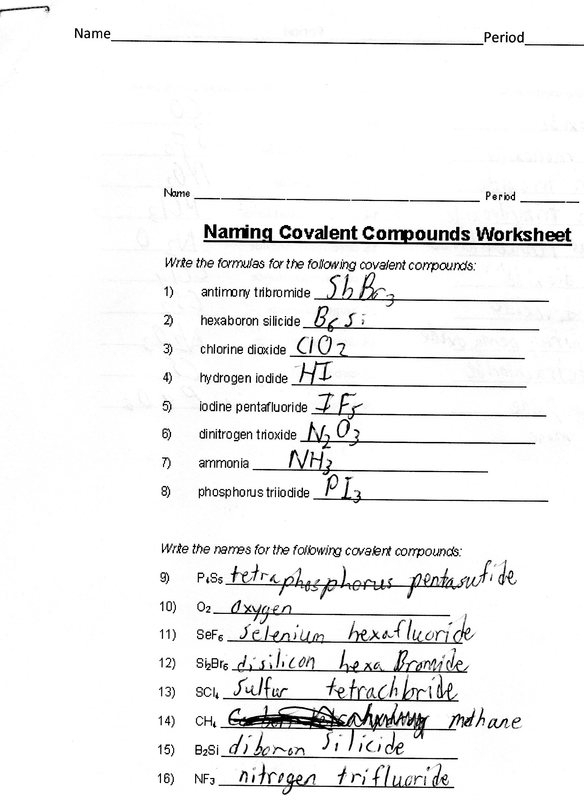 20 Naming Covalent Compounds Worksheet CompoundWorksheets