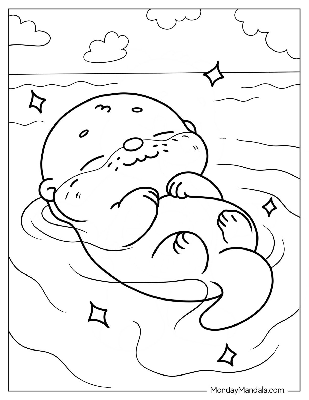 Otter Coloring Pages