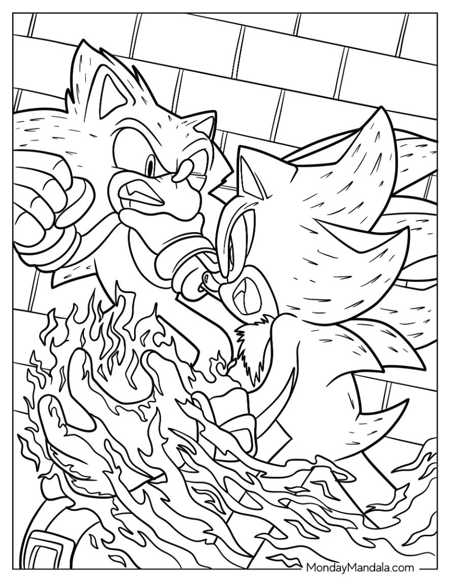 Shadow The Hedgehog Color Pages