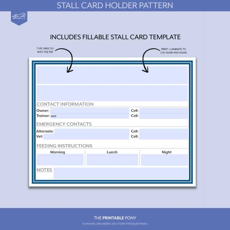 2015 Form Uspc Stall Card Fill Online Printable Fillable Inside Horse 