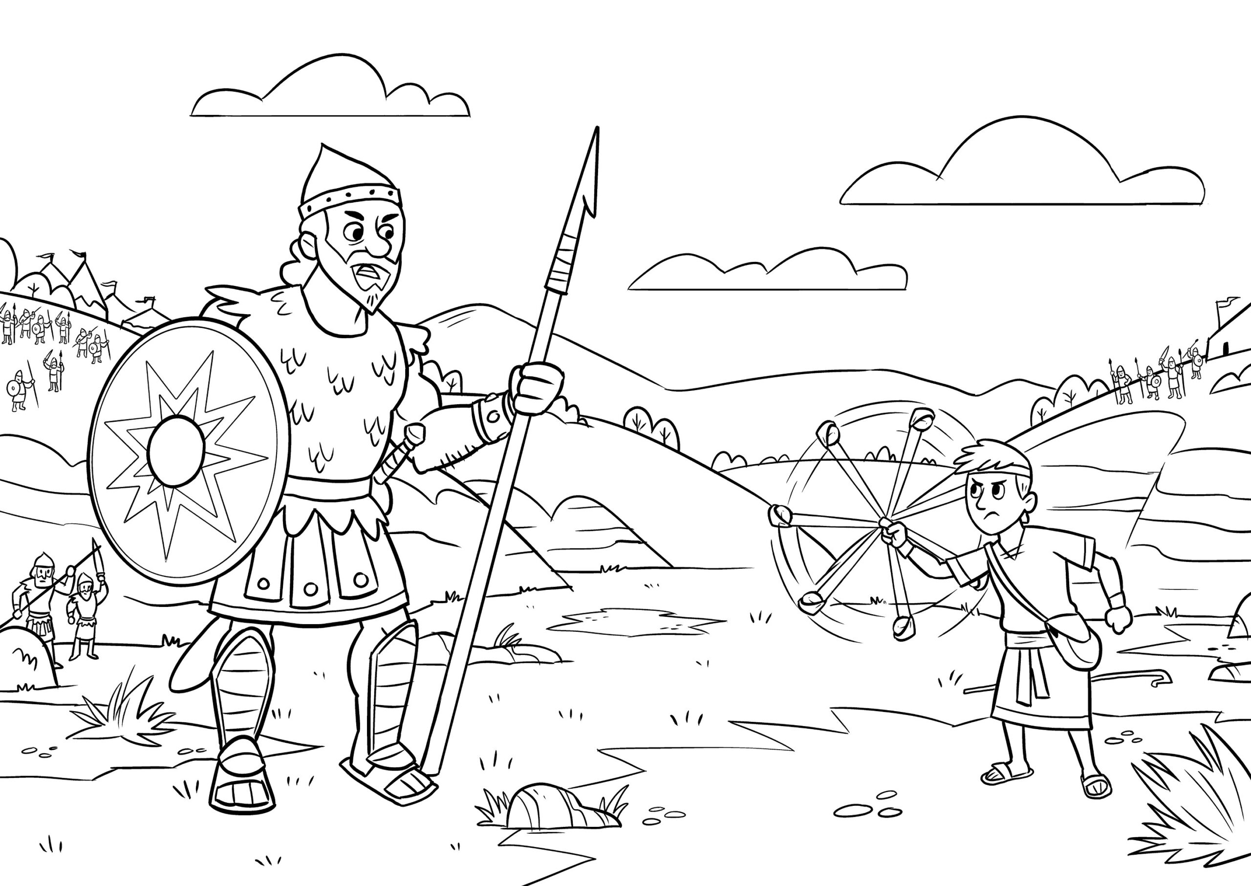 21 Free Coloring Pages David And Goliath Homecolor Homecolor
