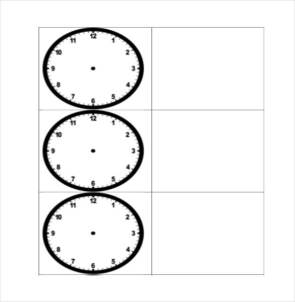 free printable blank clock template
