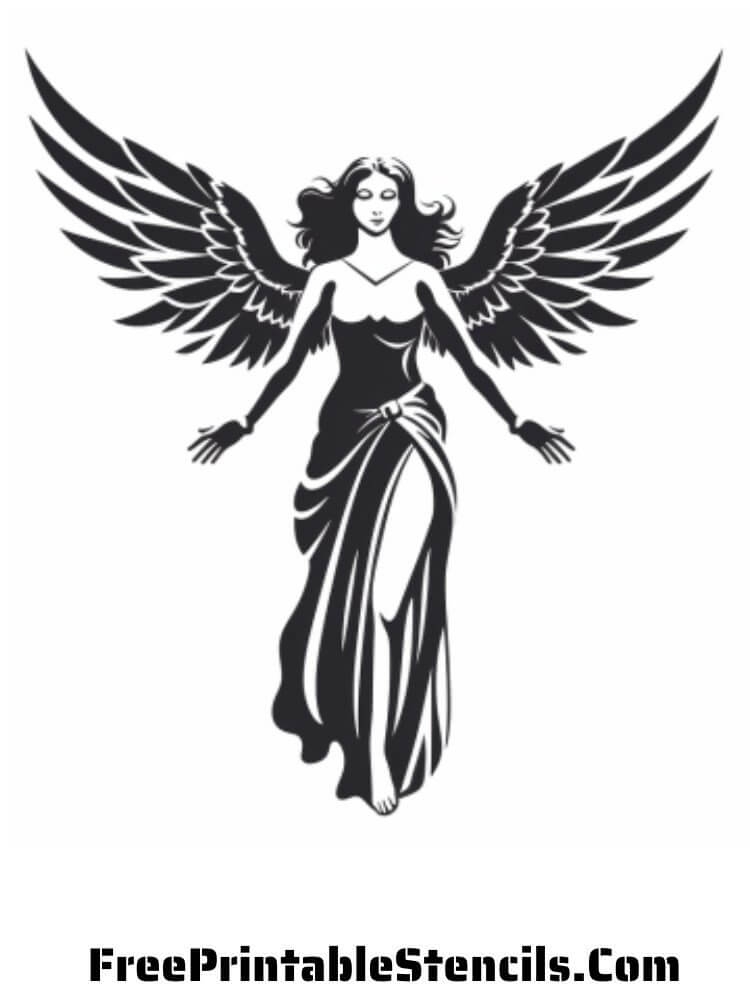 free angel stencils to print
