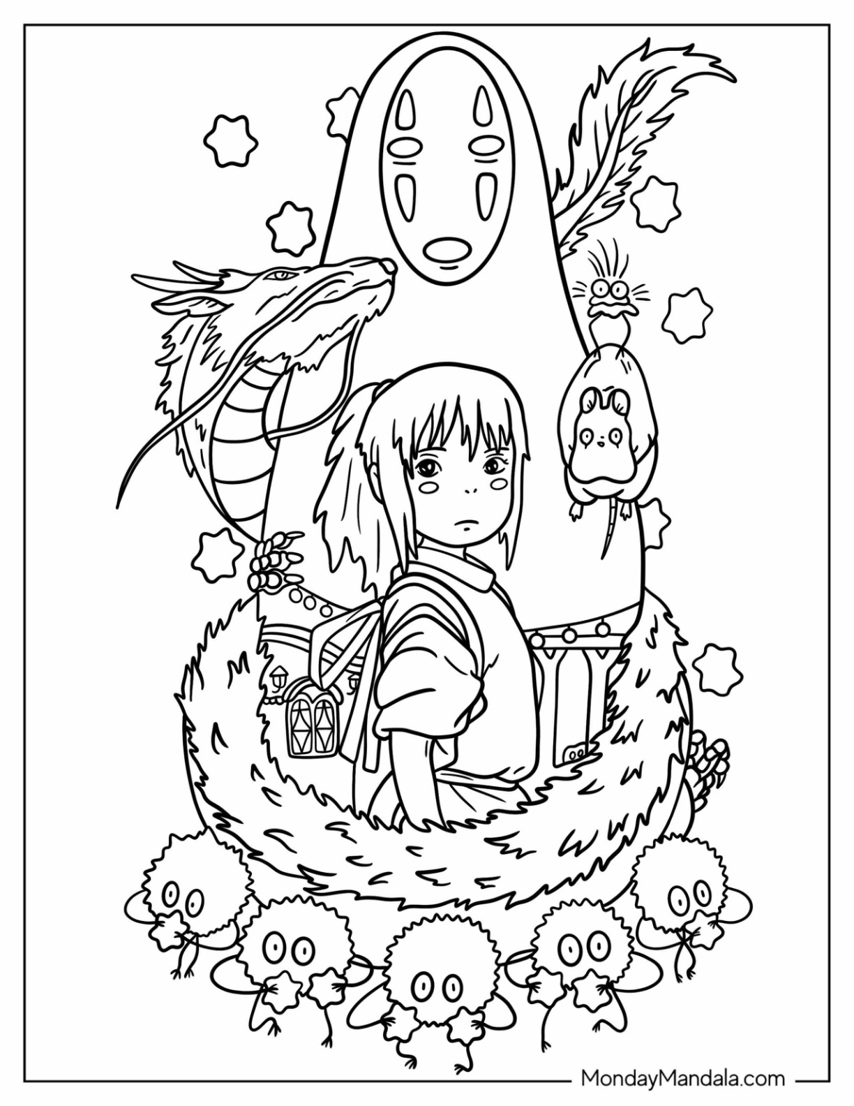 Ghibli Coloring Pages