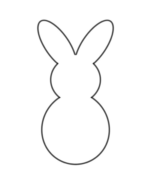 easter bunny template free printable