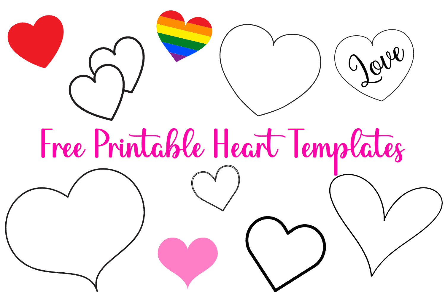 free printable heart stencils templates