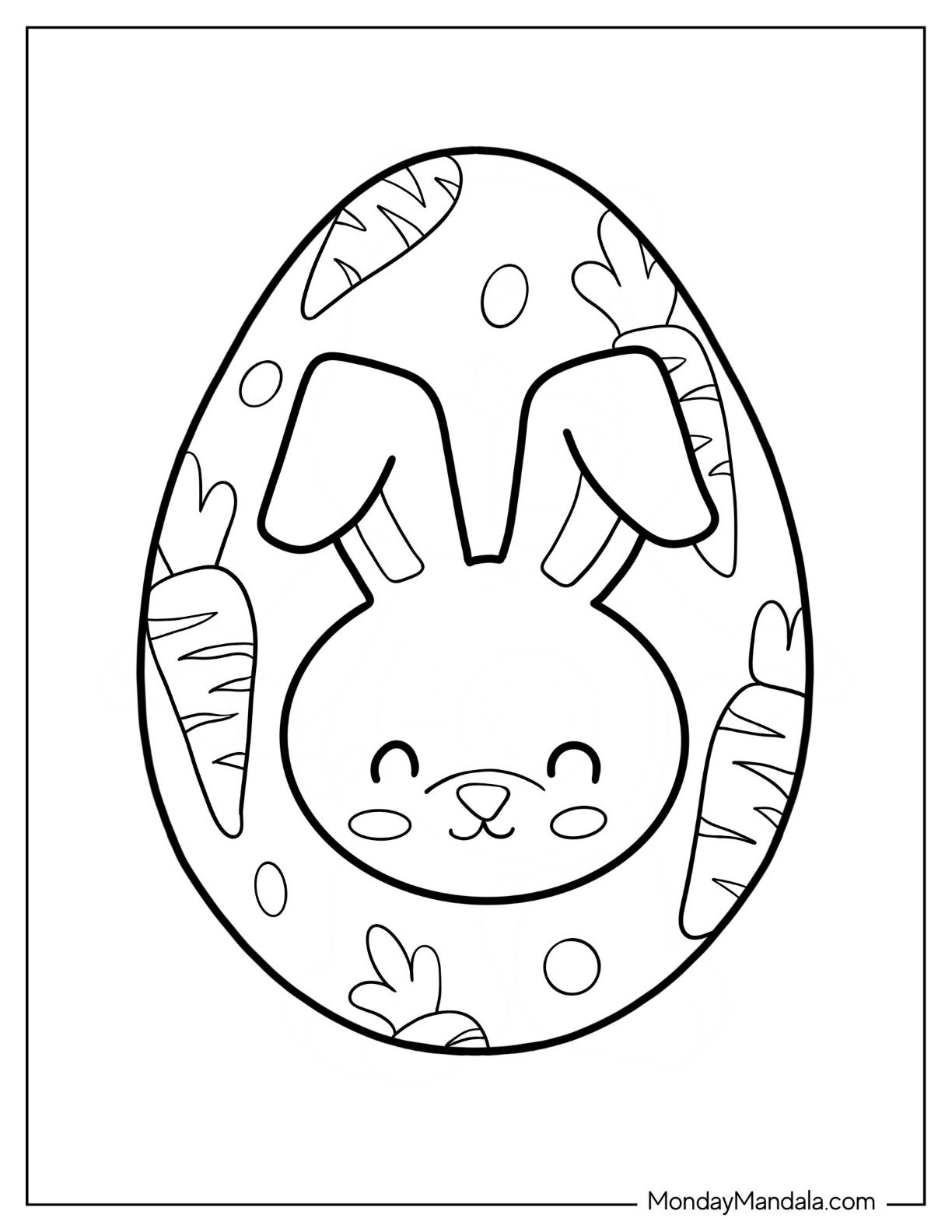 easter egg coloring pages free