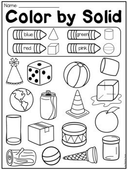 3 D Shapes Worksheets Kindergarten Kindergarten