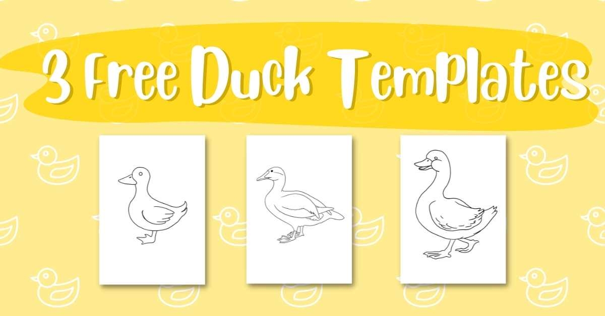 3 Free Duck Template Printables Artsydee Drawing Painting Craft 