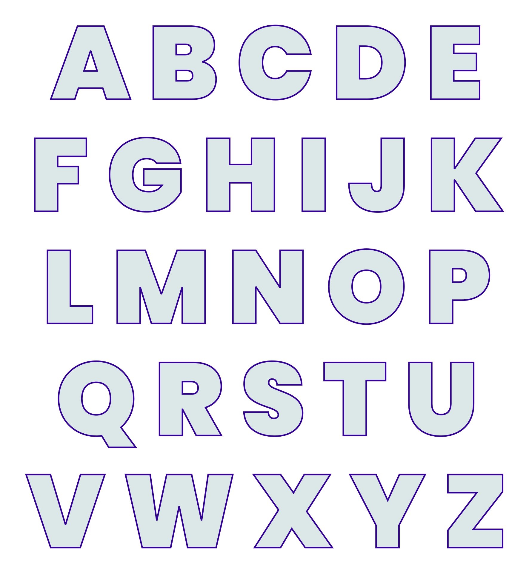free printable alphabet templates