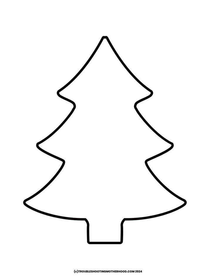 30 Christmas Tree Outline Templates Christmas Tree Outline Christmas