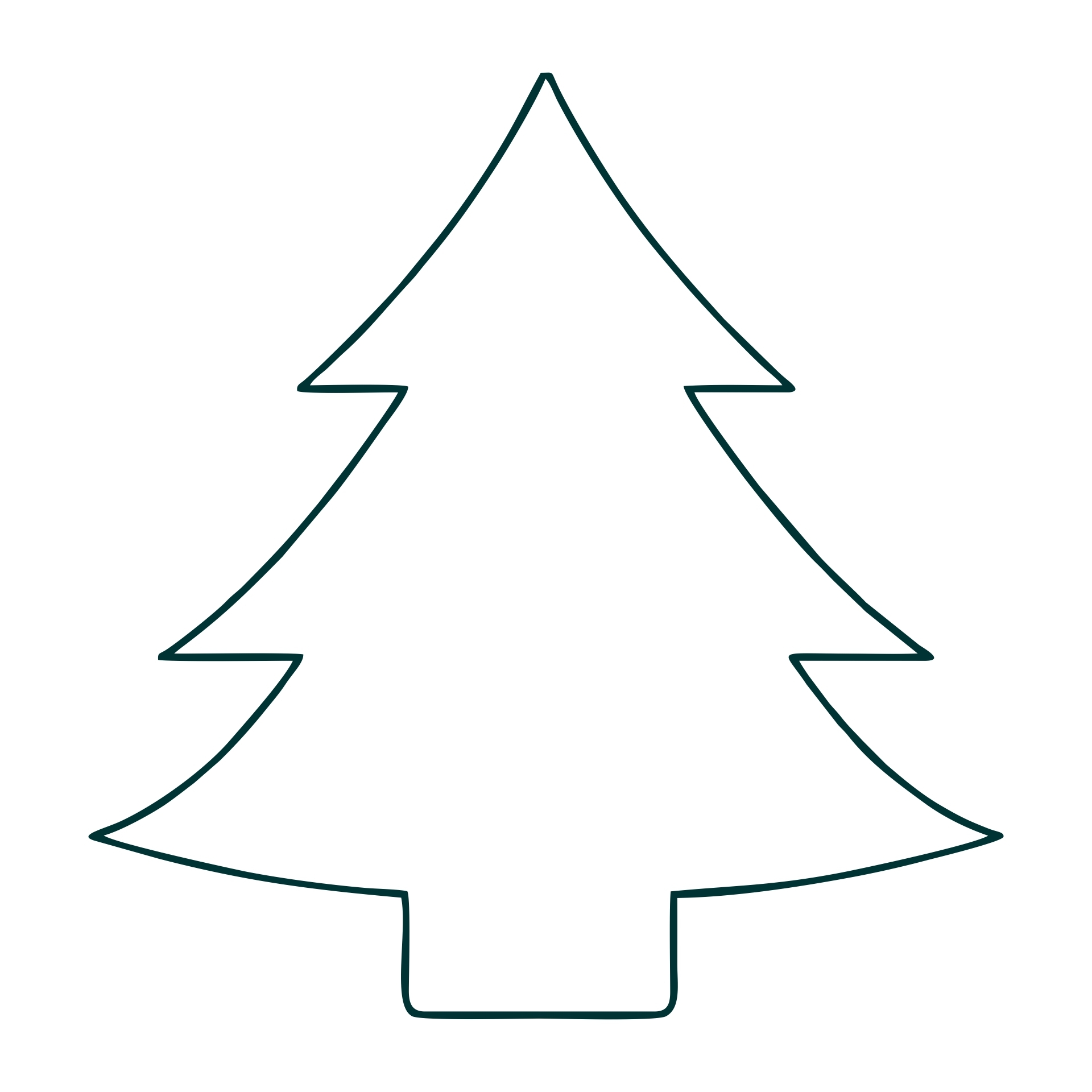 free template of christmas tree
