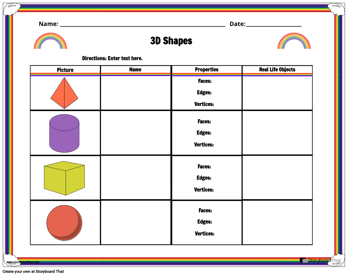 3D Shapes Worksheets Free Printable Worksheets Library