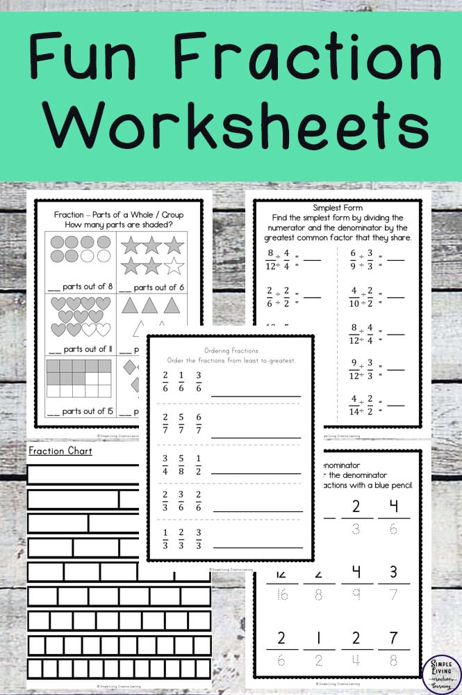 fraction review worksheet