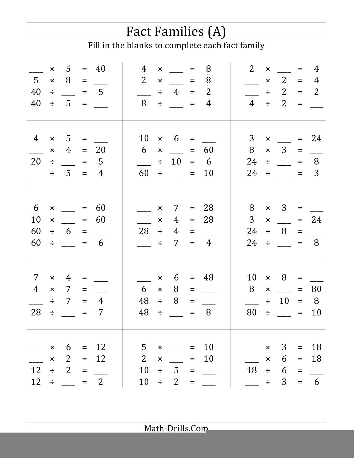 3rd Grade Multiplication And Division Worksheets Multiplication 
