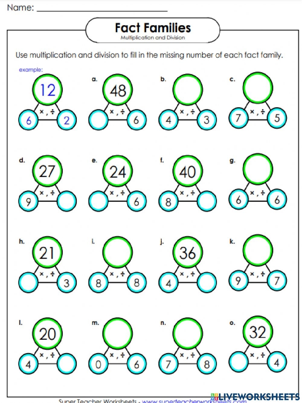 3rd grade multiplication and division worksheets